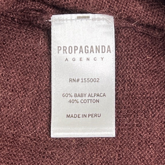 NWT Propaganda Agency Mens Baby Alpaca and Cotton Blend Polo Size XL - Picture 5 of 7